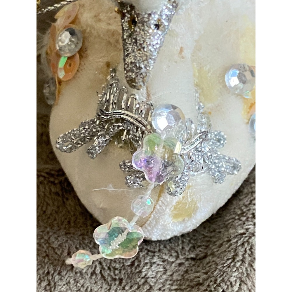 Vtg KATHERINE'S COLLECTION ~Pair of Velvet Feather Sequin Glitter Swan Ornaments - Picture 9 of 15